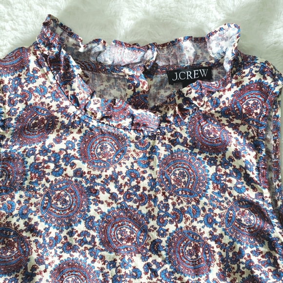 J. Crew Fleur Top in Floral Linen, Size Large - Picture 9 of 13